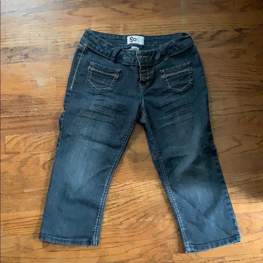 Blue jean Capri pants from kohl’s “SO” size 7